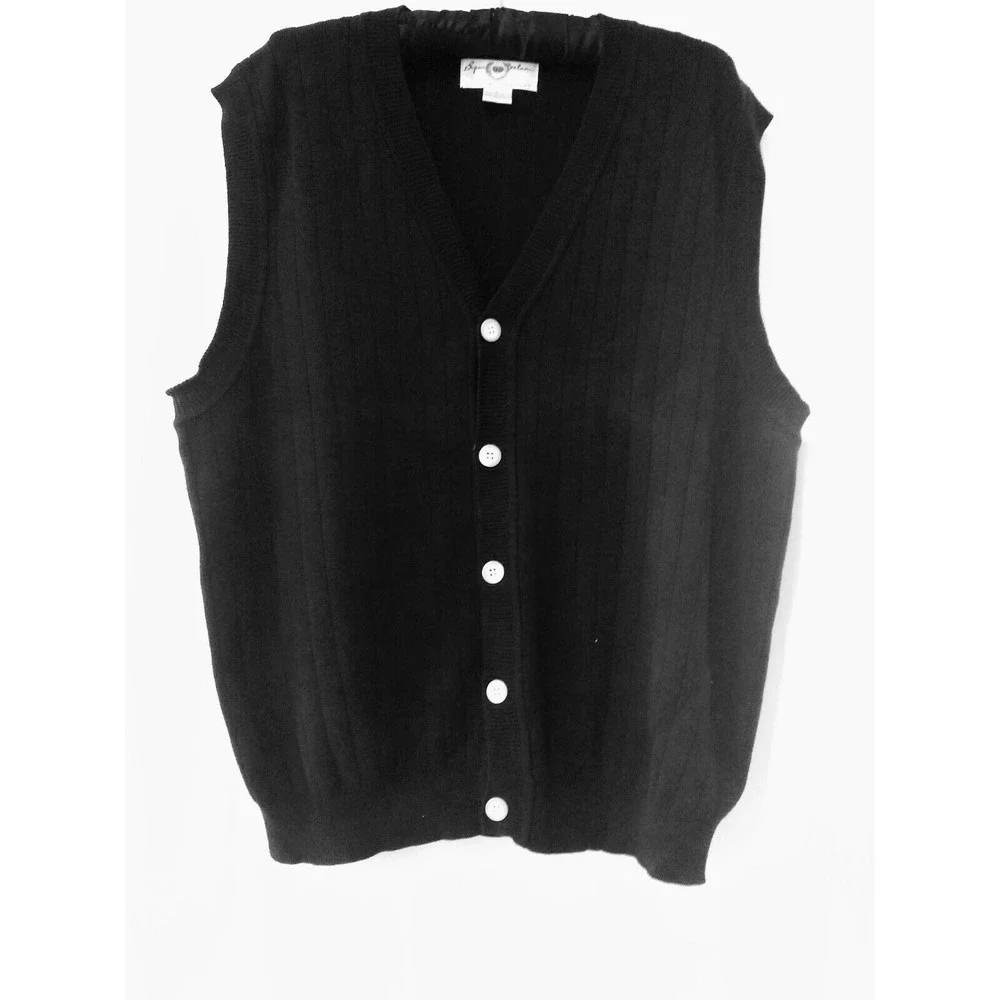 BAYRON NELSON Eleven Straight Men's Black Vest Size L ( 865)